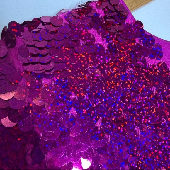 Verb Pink Sequin Short Sleeve Dress Anthropologie Size Small - Picture 6 of 12